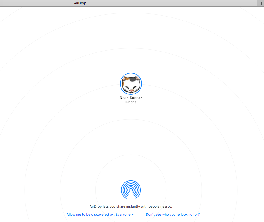 Airdrop back in OS X
